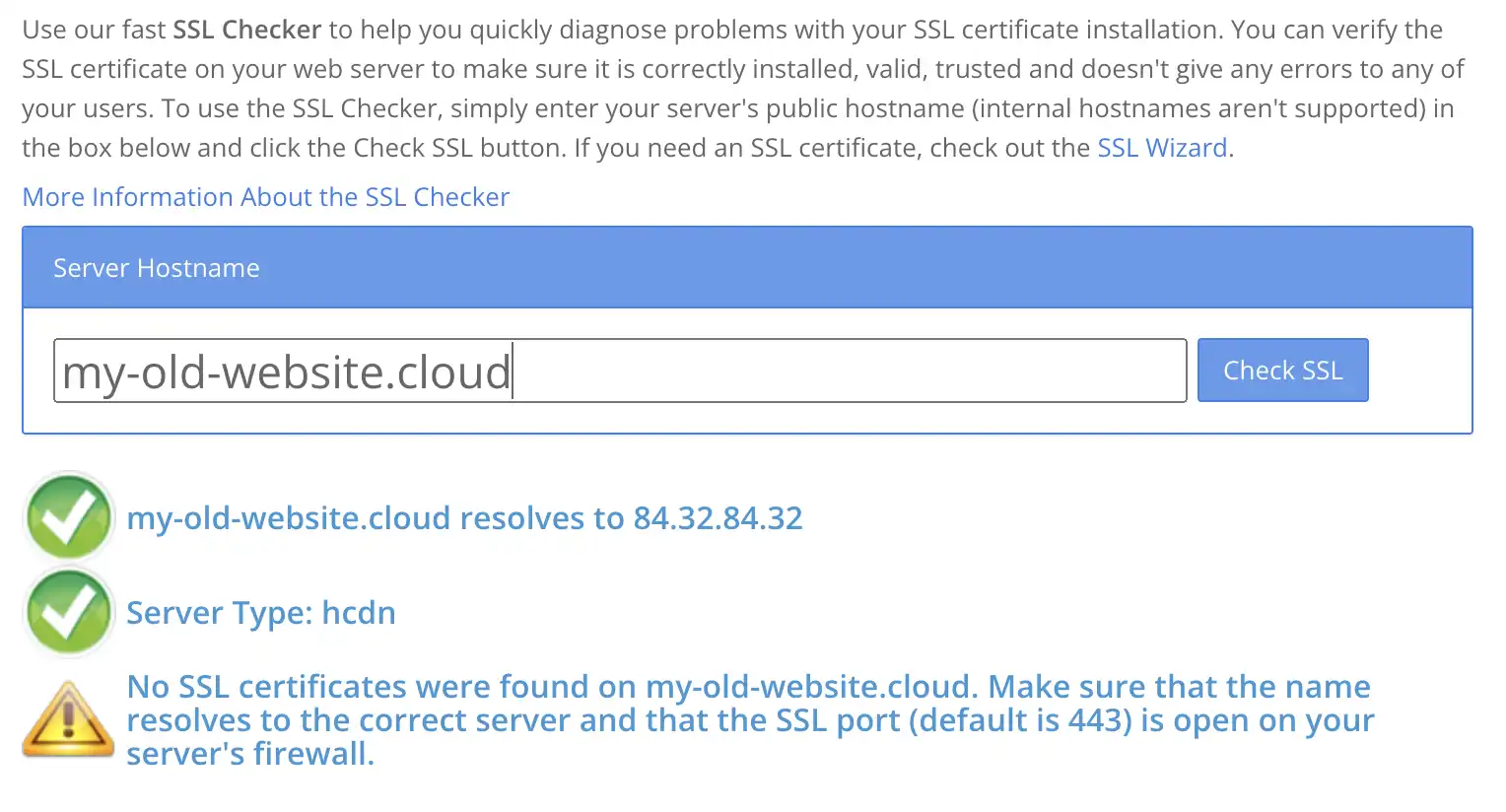 Hostinger domain forwards do not include a SSL cerificate